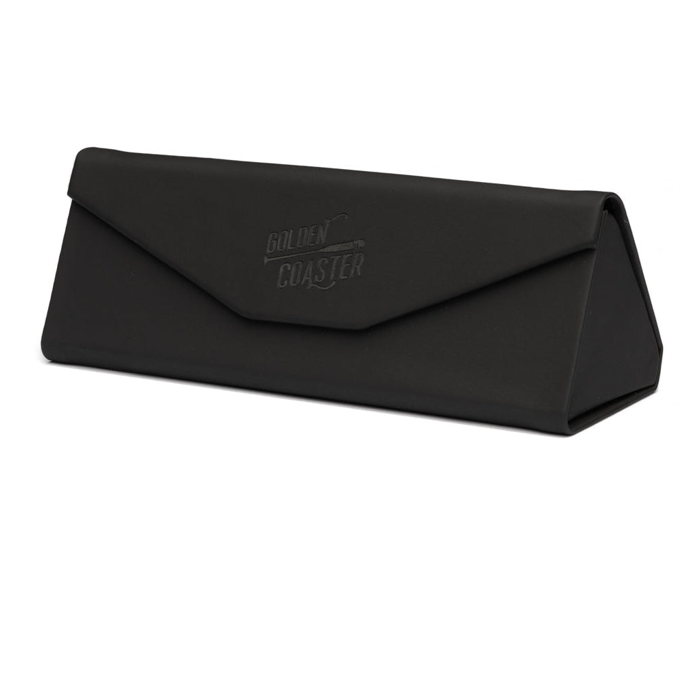 fekete szemüvegtok, összehajtható